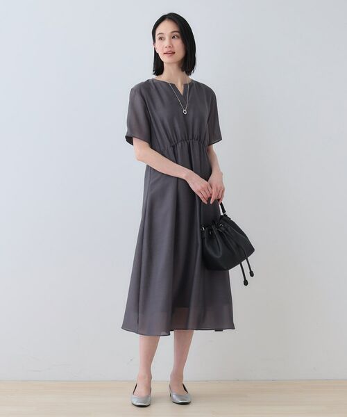 値下げ　新品　INDIVI グレー　ワンピース　サイズ36 値下げ 新品 INDIVI グレー ワンピース サイズ36 - メルカリ