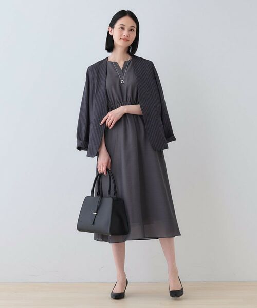 INDIVI / インディヴィ ロング・マキシ丈ワンピース | 【洗える／エアリー】ハイウエストワンピース | 詳細8