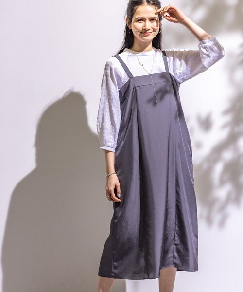 INDIVI / インディヴィ ロング・マキシ丈ワンピース | 【洗える／UVケア】スリップワンピース | 詳細30