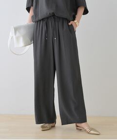 INDIVI / インディヴィ パンツ | 【洗える／UVケア／SETUP可能】ドロストワイドパンツ