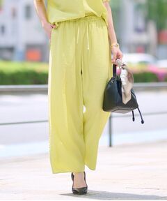 INDIVI / インディヴィ パンツ | 【洗える／UVケア／SETUP可能】ドロストワイドパンツ