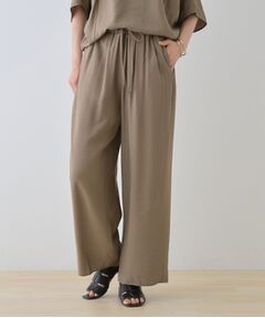 INDIVI / インディヴィ パンツ | 【洗える／UVケア／SETUP可能】ドロストワイドパンツ