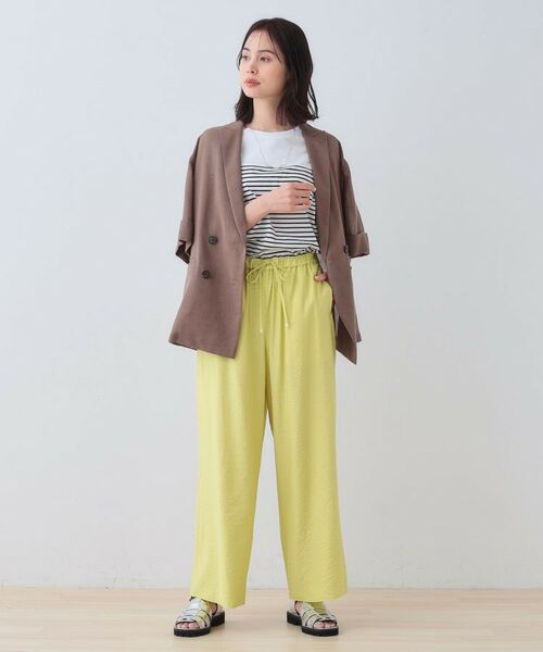 INDIVI / インディヴィ パンツ | 【洗える/UVケア/SETUP可能】ドロストワイドパンツ | 詳細14