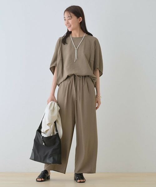 INDIVI / インディヴィ パンツ | 【洗える/UVケア/SETUP可能】ドロストワイドパンツ | 詳細29