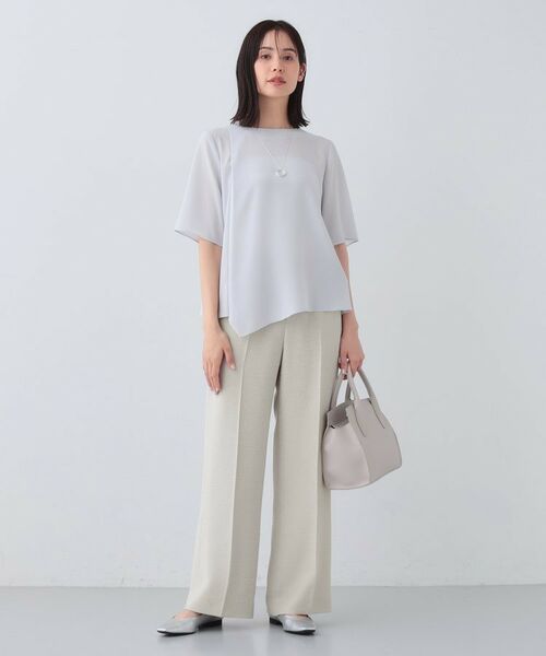 INDIVI / インディヴィ パンツ | 【日本製／SETUP可能】トリアセテート混ワイドパンツ | 詳細3