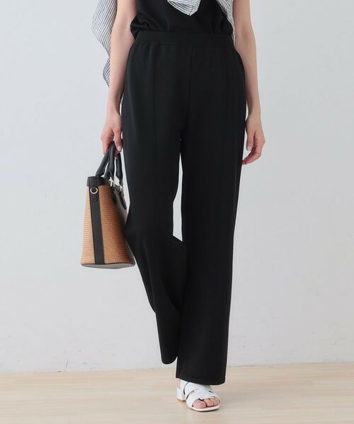 INDIVI / インディヴィ パンツ | 【洗える/SETUP可能/ウエストゴム】イージーニットパンツ(ブラック(019))