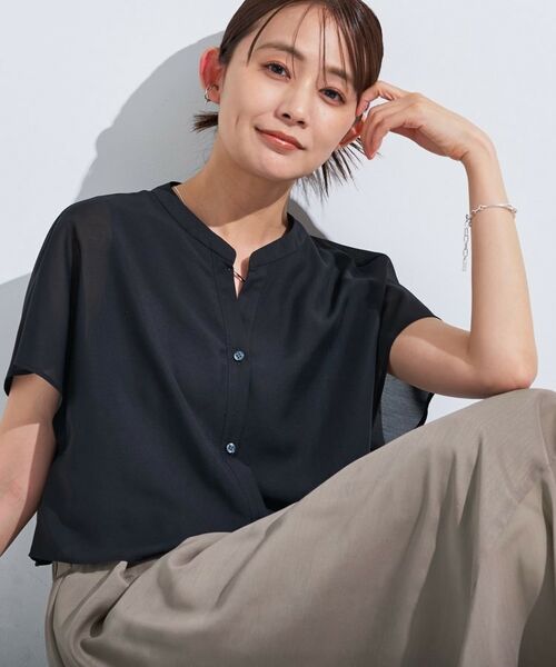 INDIVI / インディヴィ シャツ・ブラウス | 新色登場!【洗える/エアリー】ティアードブラウス(ブラック(019))