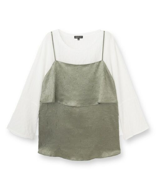 INDIVI / インディヴィ その他トップス | 【2点セット／洗える】カセット服 キャミ＆ブラウス セットトップス | 詳細1