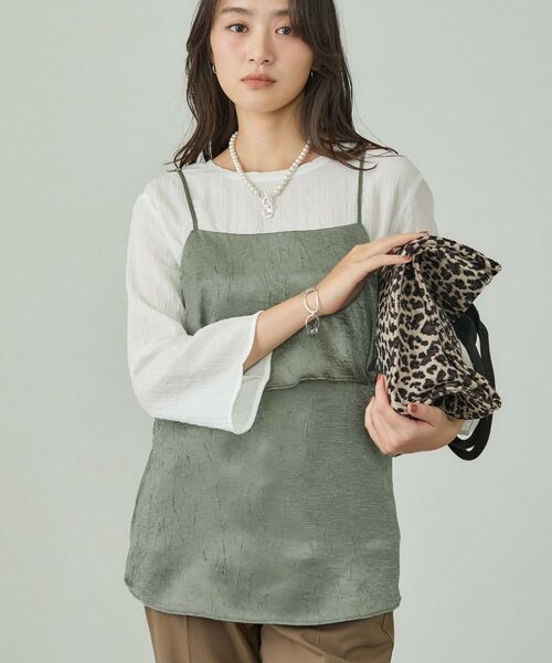 INDIVI / インディヴィ その他トップス | 【2点セット／洗える】カセット服 キャミ＆ブラウス セットトップス | 詳細16