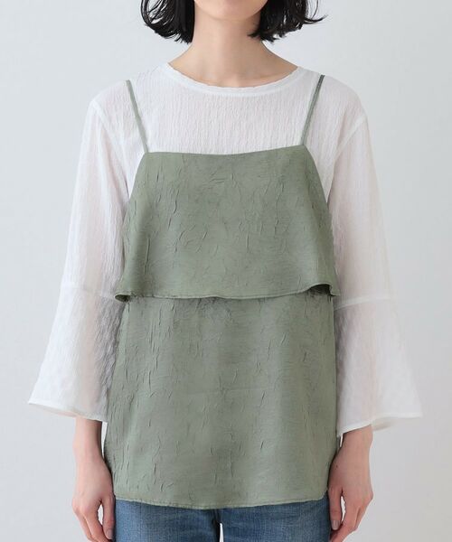 INDIVI / インディヴィ その他トップス | 【2点セット／洗える】カセット服 キャミ＆ブラウス セットトップス | 詳細24