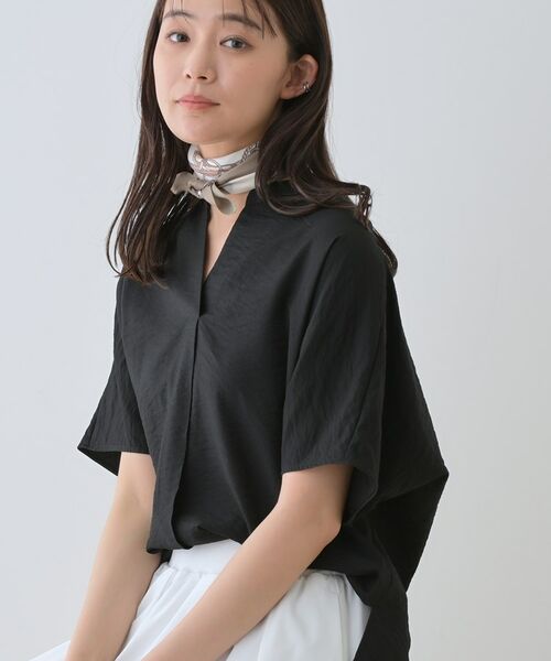 INDIVI / インディヴィ シャツ・ブラウス | 【洗える／UVケア／SETUP可能】スキッパードルマンブラウス | 詳細13