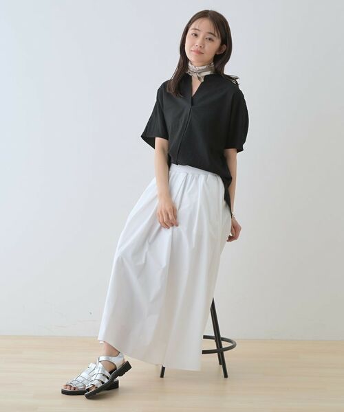 INDIVI / インディヴィ シャツ・ブラウス | 【洗える／UVケア／SETUP可能】スキッパードルマンブラウス | 詳細14