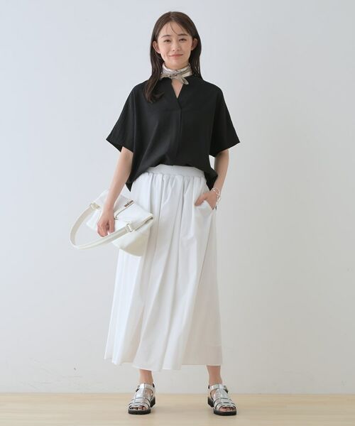 INDIVI / インディヴィ シャツ・ブラウス | 【洗える／UVケア／SETUP可能】スキッパードルマンブラウス | 詳細15