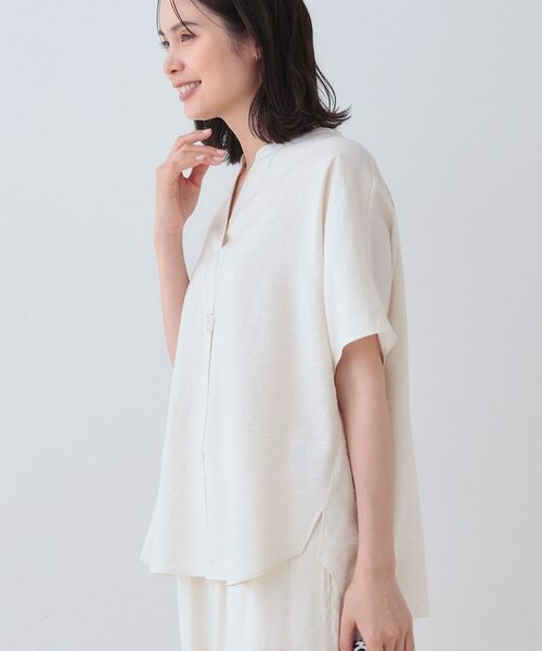 INDIVI / インディヴィ シャツ・ブラウス | 【洗える／UVケア／SETUP可能】スキッパードルマンブラウス | 詳細2