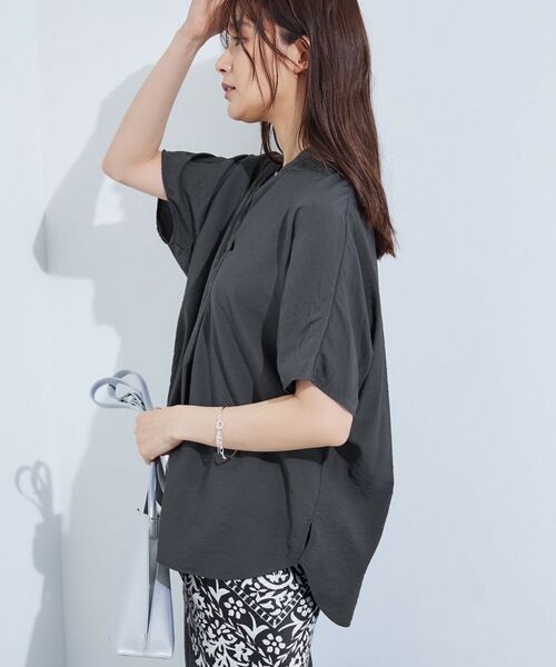 INDIVI / インディヴィ シャツ・ブラウス | 【洗える／UVケア／SETUP可能】スキッパードルマンブラウス | 詳細20