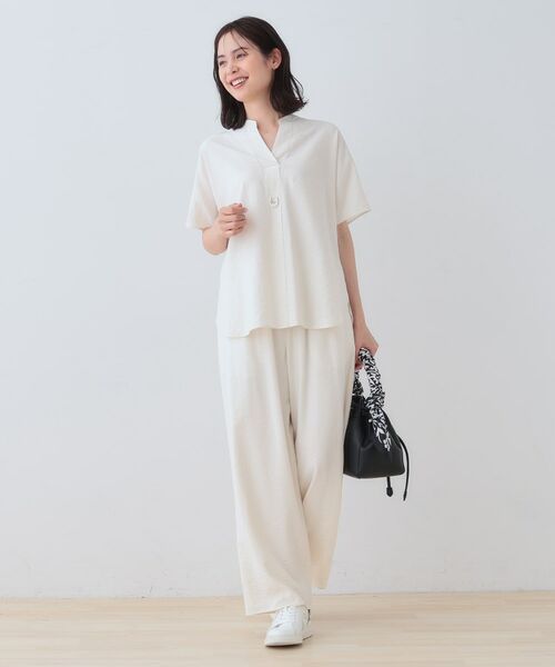 INDIVI / インディヴィ シャツ・ブラウス | 【洗える／UVケア／SETUP可能】スキッパードルマンブラウス | 詳細4