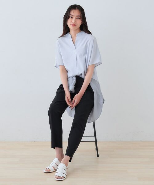 INDIVI / インディヴィ シャツ・ブラウス | 【洗える／UVケア／SETUP可能】スキッパードルマンブラウス | 詳細8