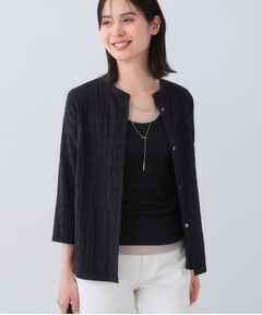 INDIVI / インディヴィ シャツ・ブラウス | 【日本製／サッカー素材】バンドカラーブラウス