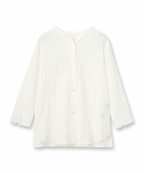 INDIVI / インディヴィ シャツ・ブラウス | 【日本製／サッカー素材】バンドカラーブラウス | 詳細1