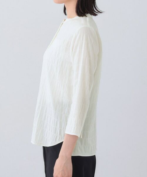 INDIVI / インディヴィ シャツ・ブラウス | 【日本製／サッカー素材】バンドカラーブラウス | 詳細11