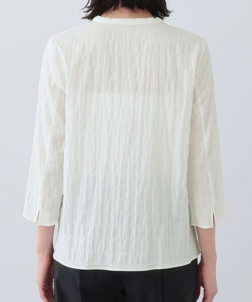 INDIVI / インディヴィ シャツ・ブラウス | 【日本製／サッカー素材】バンドカラーブラウス | 詳細12