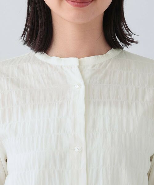 INDIVI / インディヴィ シャツ・ブラウス | 【日本製／サッカー素材】バンドカラーブラウス | 詳細13