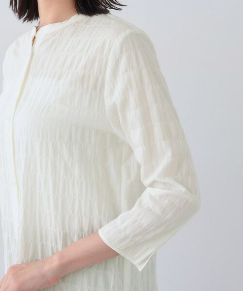 INDIVI / インディヴィ シャツ・ブラウス | 【日本製／サッカー素材】バンドカラーブラウス | 詳細14