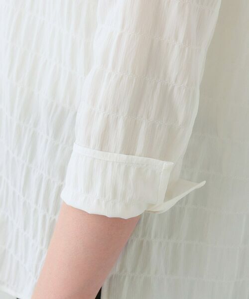 INDIVI / インディヴィ シャツ・ブラウス | 【日本製／サッカー素材】バンドカラーブラウス | 詳細15