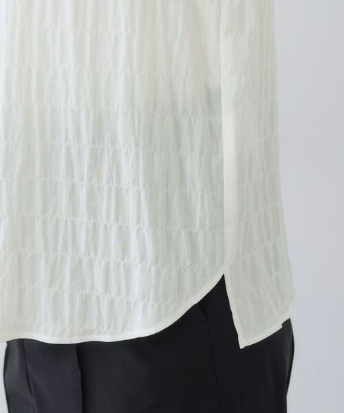 INDIVI / インディヴィ シャツ・ブラウス | 【日本製／サッカー素材】バンドカラーブラウス | 詳細16