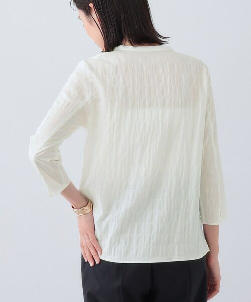 INDIVI / インディヴィ シャツ・ブラウス | 【日本製／サッカー素材】バンドカラーブラウス | 詳細2