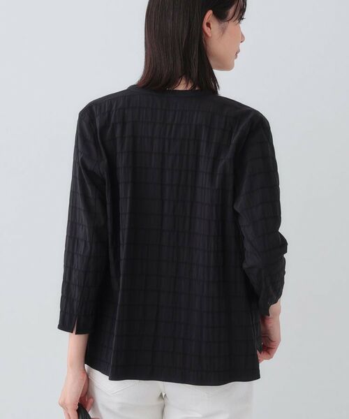 INDIVI / インディヴィ シャツ・ブラウス | 【日本製／サッカー素材】バンドカラーブラウス | 詳細7