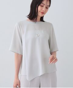 INDIVI / インディヴィ シャツ・ブラウス | 【日本製／トリアセテート混】アシメラインブラウス