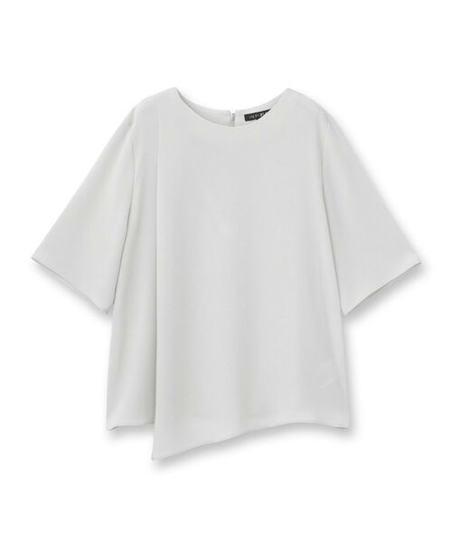 INDIVI / インディヴィ シャツ・ブラウス | 【日本製／トリアセテート混】アシメラインブラウス | 詳細1