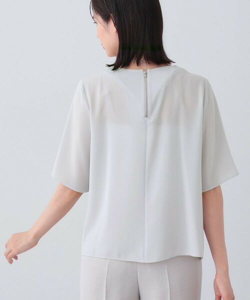 INDIVI / インディヴィ シャツ・ブラウス | 【日本製／トリアセテート混】アシメラインブラウス | 詳細2