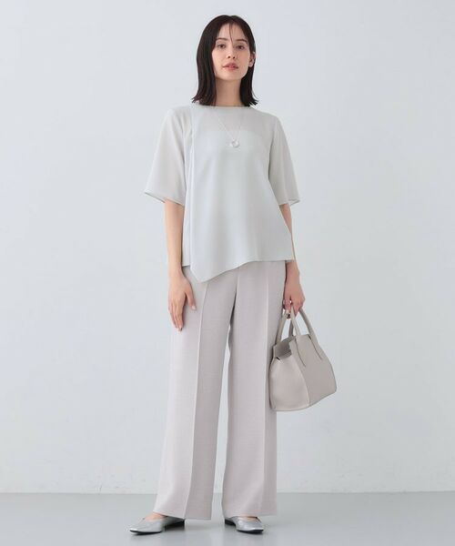 INDIVI / インディヴィ シャツ・ブラウス | 【日本製／トリアセテート混】アシメラインブラウス | 詳細3