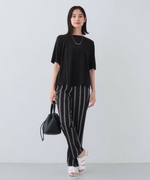 INDIVI / インディヴィ シャツ・ブラウス | 【日本製／トリアセテート混】アシメラインブラウス | 詳細8