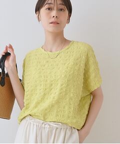 INDIVI / インディヴィ カットソー | 【洗える／凹凸素材／UVケア】コンパクトトップス
