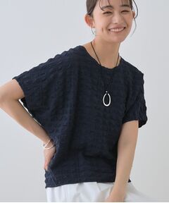 INDIVI / インディヴィ カットソー | 【洗える／凹凸素材／UVケア】コンパクトトップス