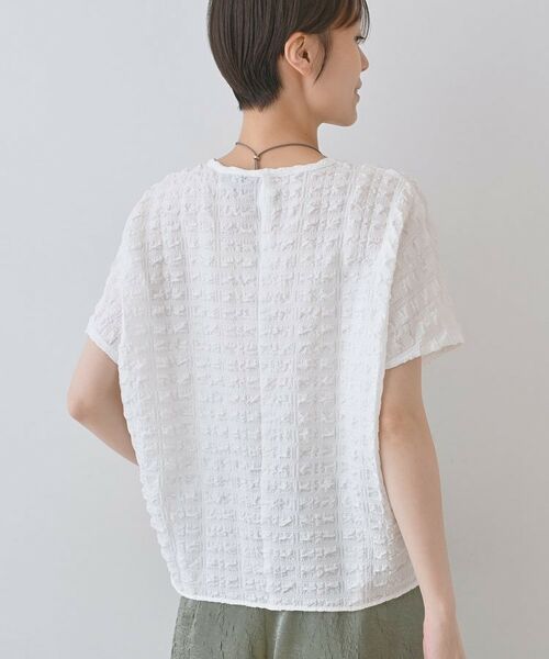 INDIVI / インディヴィ カットソー | 【洗える／凹凸素材／UVケア】コンパクトトップス | 詳細3