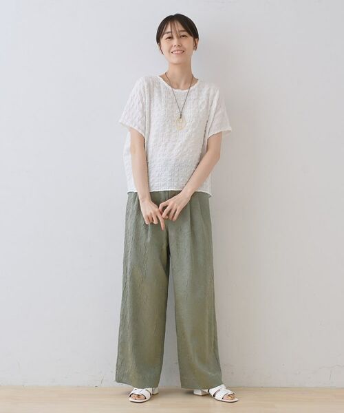 INDIVI / インディヴィ カットソー | 【洗える／凹凸素材／UVケア】コンパクトトップス | 詳細4