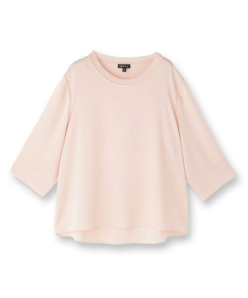 INDIVI / インディヴィ シャツ・ブラウス | 【洗える／5分袖】シルク風素材オフィスブラウス | 詳細1