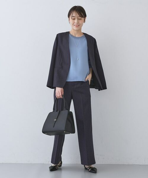 INDIVI / インディヴィ シャツ・ブラウス | 【洗える／5分袖】シルク風素材オフィスブラウス | 詳細17