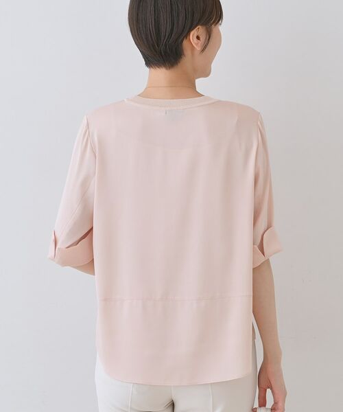 INDIVI / インディヴィ シャツ・ブラウス | 【洗える／5分袖】シルク風素材オフィスブラウス | 詳細23