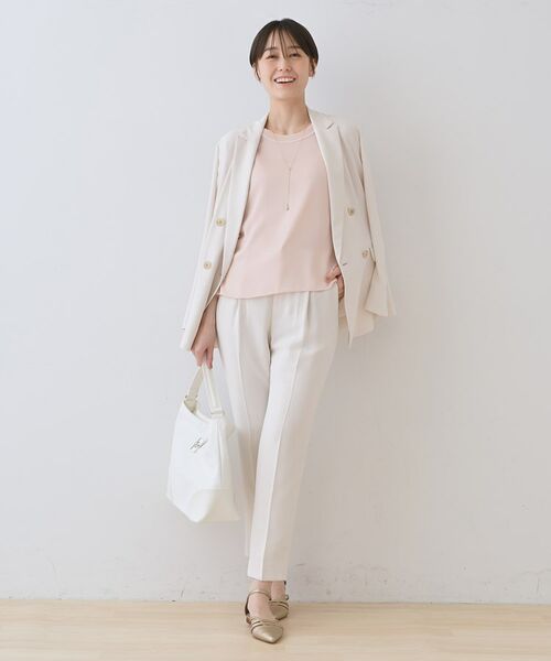 INDIVI / インディヴィ シャツ・ブラウス | 【洗える／5分袖】シルク風素材オフィスブラウス | 詳細25