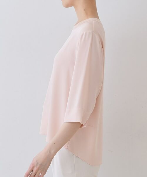 INDIVI / インディヴィ シャツ・ブラウス | 【洗える／5分袖】シルク風素材オフィスブラウス | 詳細28