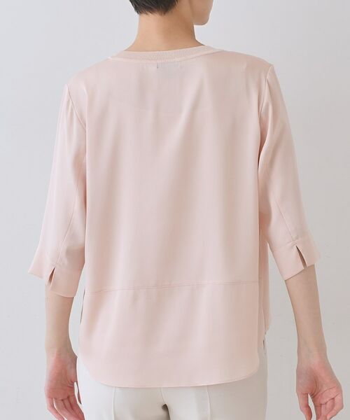 INDIVI / インディヴィ シャツ・ブラウス | 【洗える／5分袖】シルク風素材オフィスブラウス | 詳細29