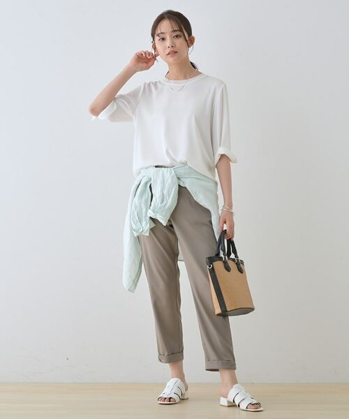 INDIVI / インディヴィ シャツ・ブラウス | 【洗える／5分袖】シルク風素材オフィスブラウス | 詳細3