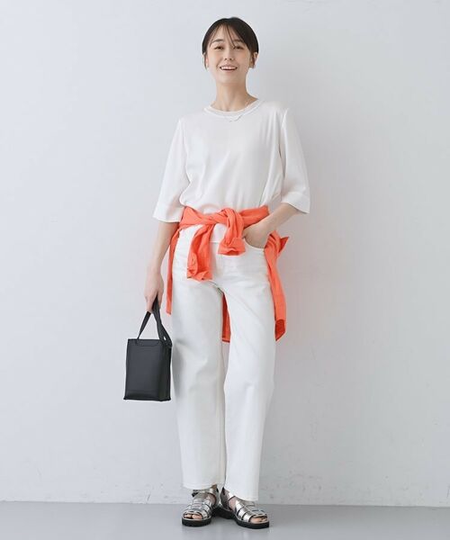 INDIVI / インディヴィ シャツ・ブラウス | 【洗える／5分袖】シルク風素材オフィスブラウス | 詳細6