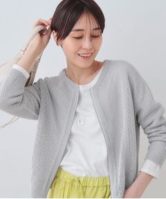高島屋 タカシマヤ カーディガン 花柄 レディース グレー