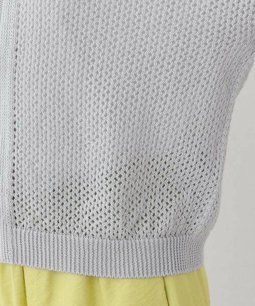 INDIVI / インディヴィ カーディガン・ボレロ | 【洗える/コットン100%】メッシュ柄ニットブルゾン | 詳細19